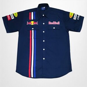 Vintage Sauber Petronas Red Bull Racing F1 Formula 1 Shirt Medium Blue Patches